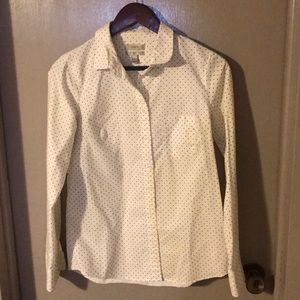 Jcrew polka dot button up shirt